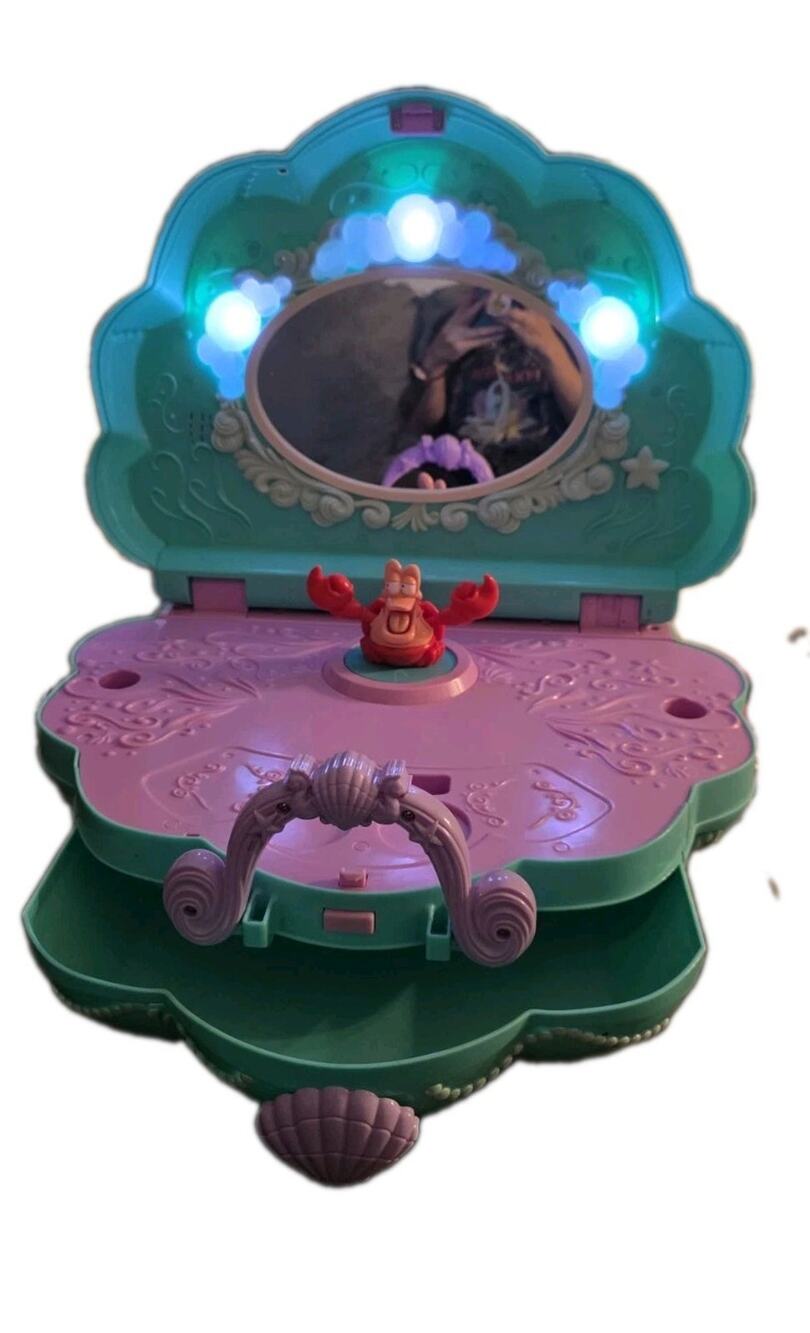 Disney Princess Ariel Little Mermaid Desktop Shell Vanity Playset Light / Sound